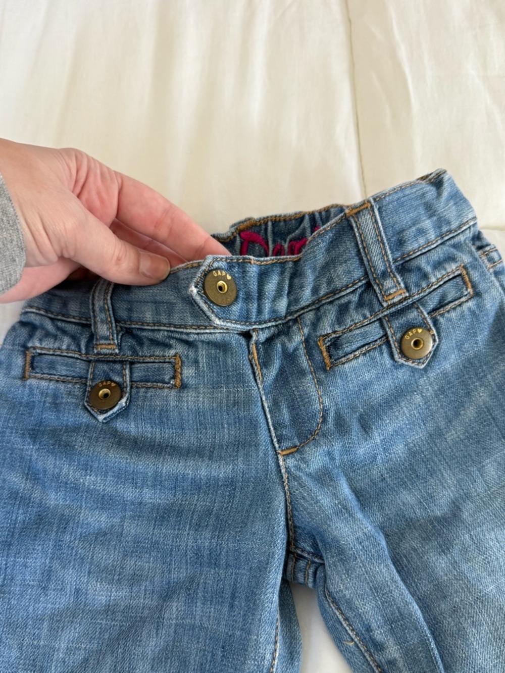 GAP Light Wash Girls' Wide Leg Denim Jeans - Blue - Picture 3 of 3